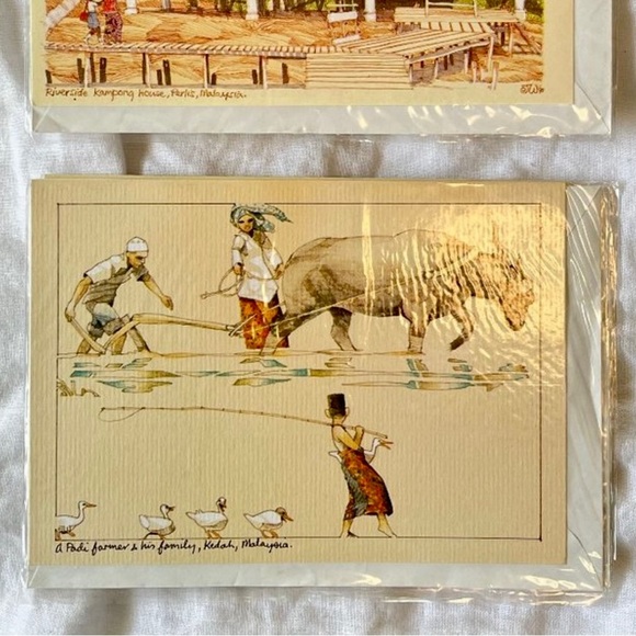 Hand Drawn Malaysian Greeting Card - Podi Farmer - Picture 7 of 8